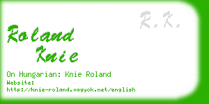 roland knie business card